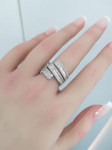 White Gold Diamond Ring - R7551