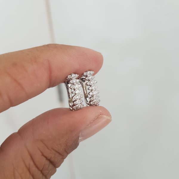 White Gold Diamond Earrings - E4951