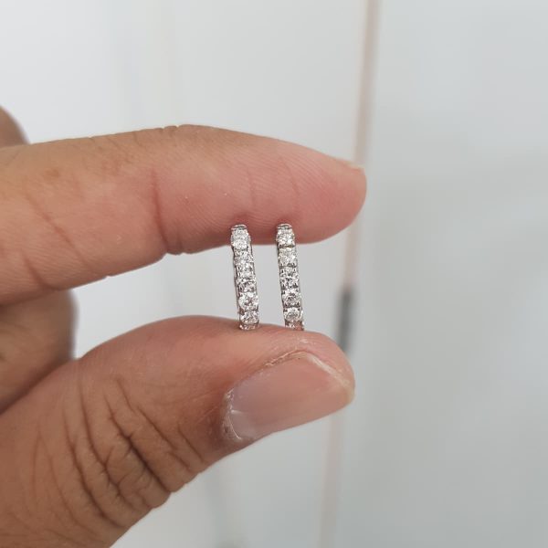 White Gold Diamond Earrings - E4991