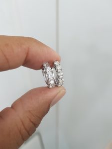 White Gold Diamond Earrings - E5012