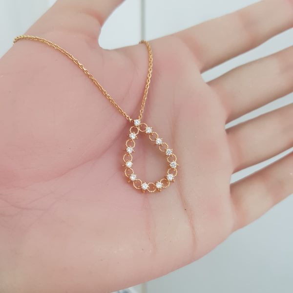 Yellow Gold Diamond Pendant - P5354
