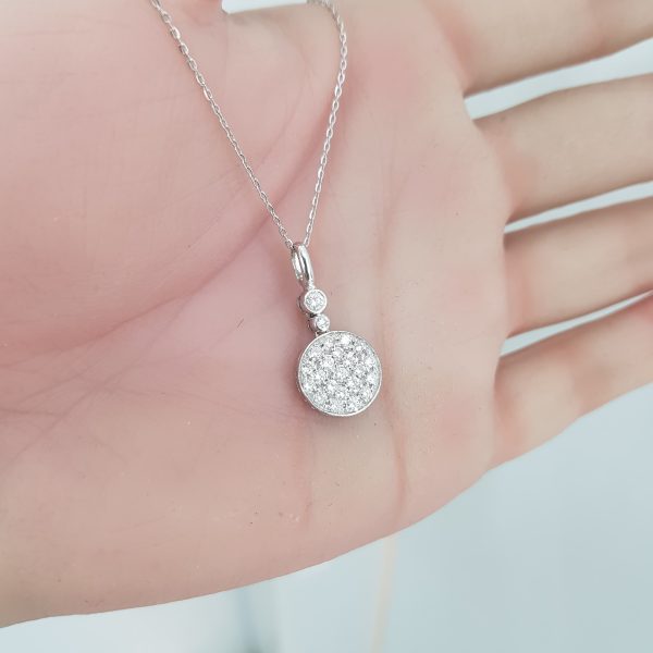 White Gold Diamond Pendant - P5456