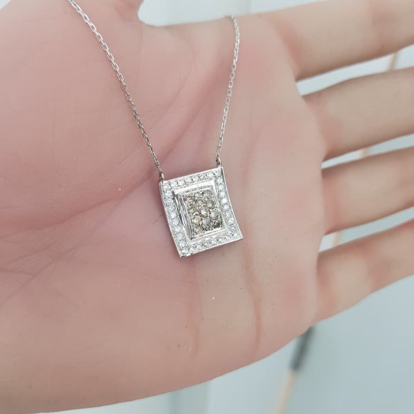 White Gold Diamond Pendant - P5138
