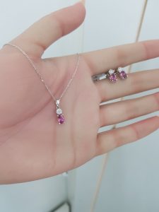 White Gold Diamond Set with Amethyst - E4811 & P5278