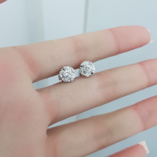 White Gold Diamond Earrings - E5029
