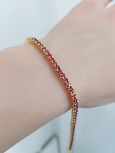 Yellow Gold Bracelet with Ruby - B5983