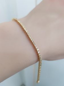 Yellow Gold Tennis Bracelet - B5980