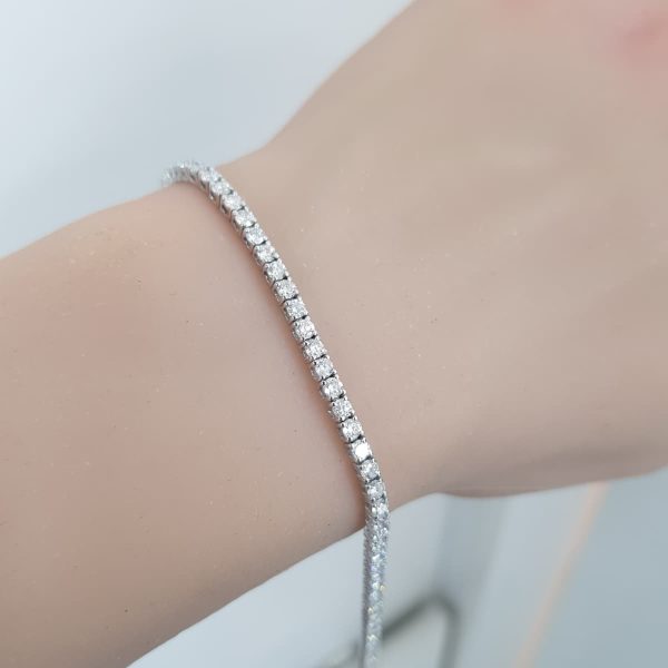 White Gold Tennis Bracelet - B5990