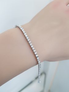 White Gold Tennis Bracelet - B5991