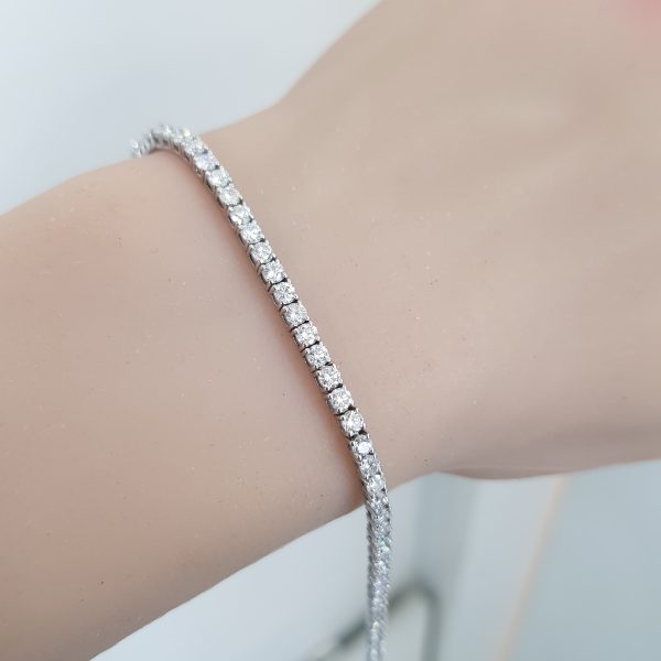 White Gold Tennis Bracelet - B5991