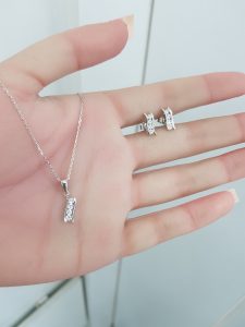 White Gold Diamond Set - P5477 & E5001