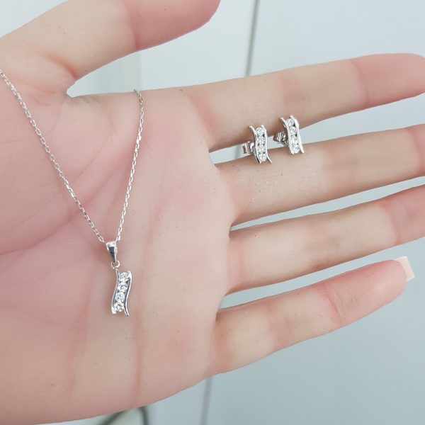 White Gold Diamond Set - P5477 & E5001