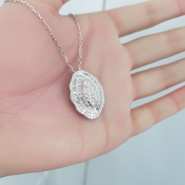 White Gold Diamond Pendant - P5406