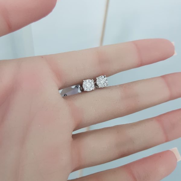 White Gold Diamond Earrings - E4745