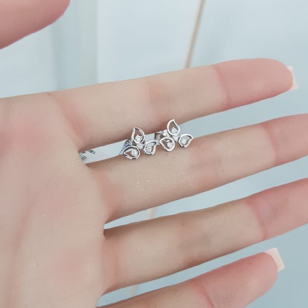 White Gold Diamond Earrings - E4923