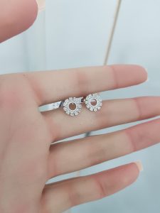 White Gold Diamond Earrings - E4692