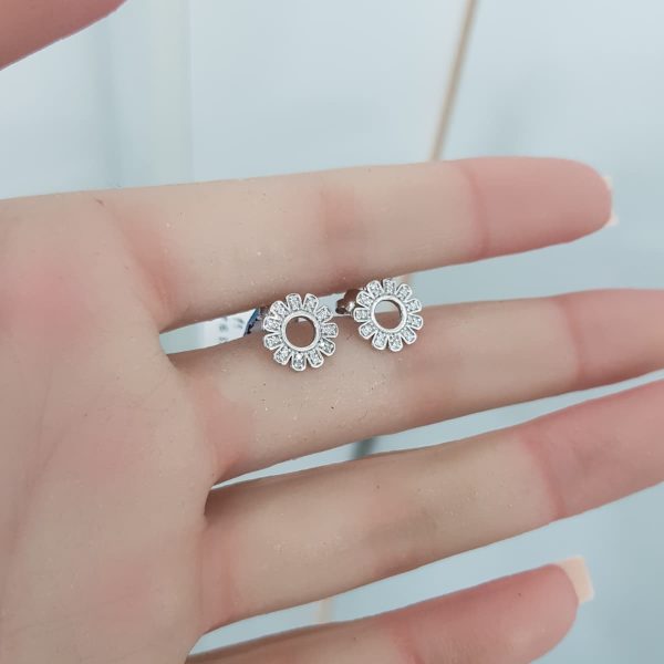 White Gold Diamond Earrings - E4692