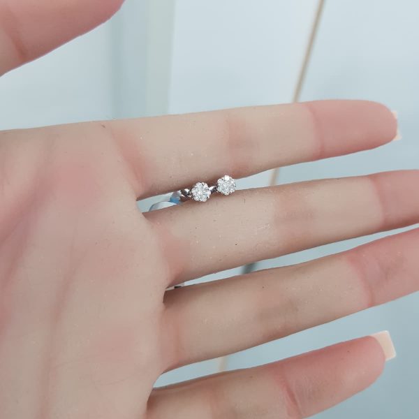 White Gold Diamond Earrings - E4903