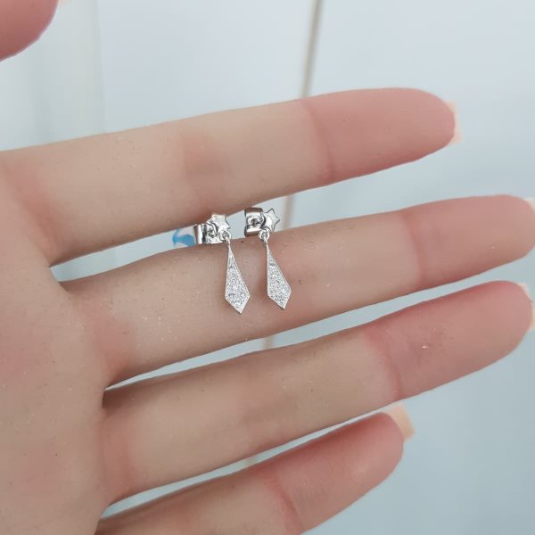 White Gold Diamond Earrings - E5022