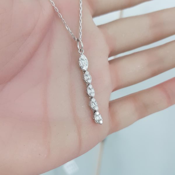 White Gold Diamond Pendant - P5161