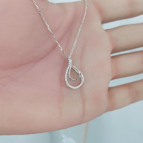 White Gold Diamond Pendant - P5461