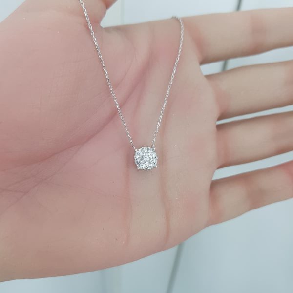 White Gold Diamond Pendant - P5446