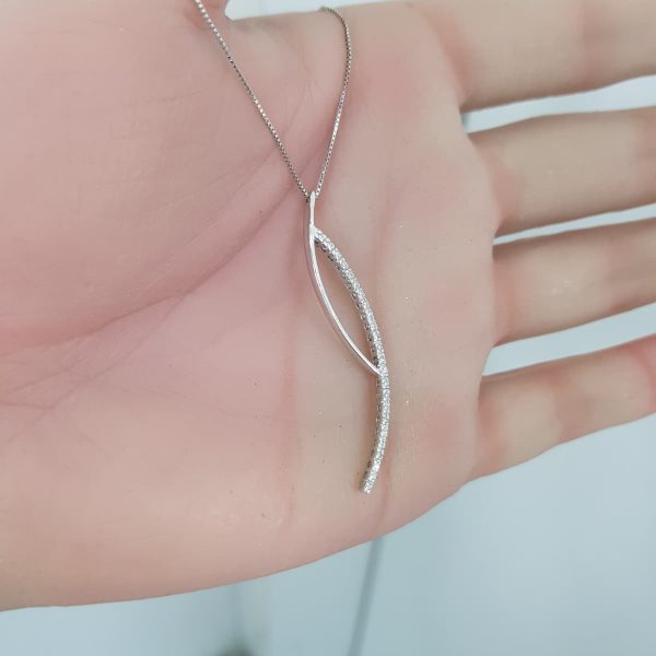 White Gold Diamond Pendant - P5203