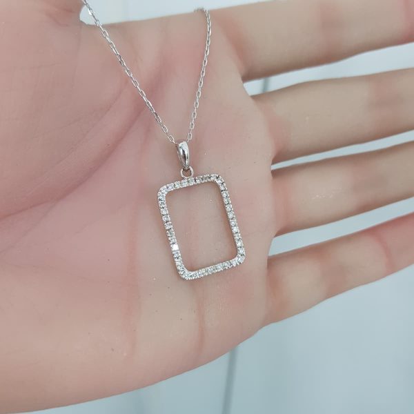 White Gold Diamond Pendant - P5071