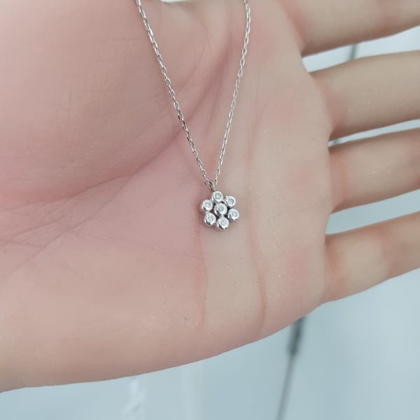 White Gold Diamond Pendant - P2837