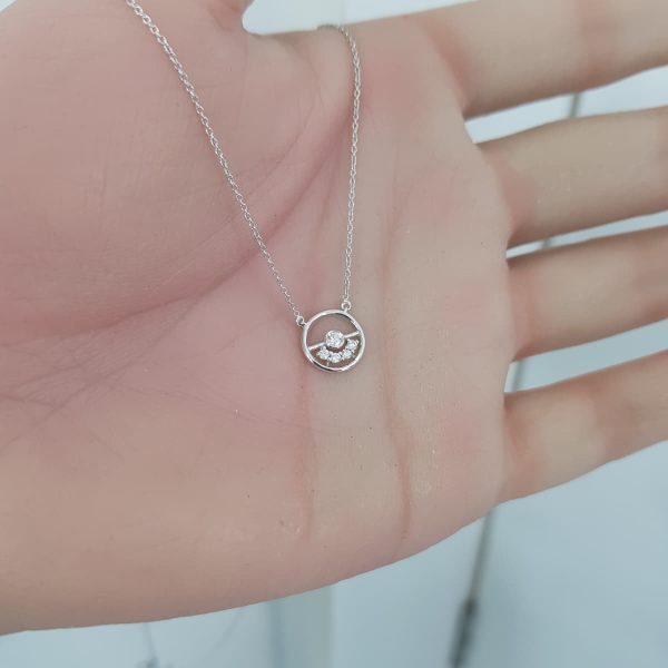 White Gold Diamond Pendant - P5429