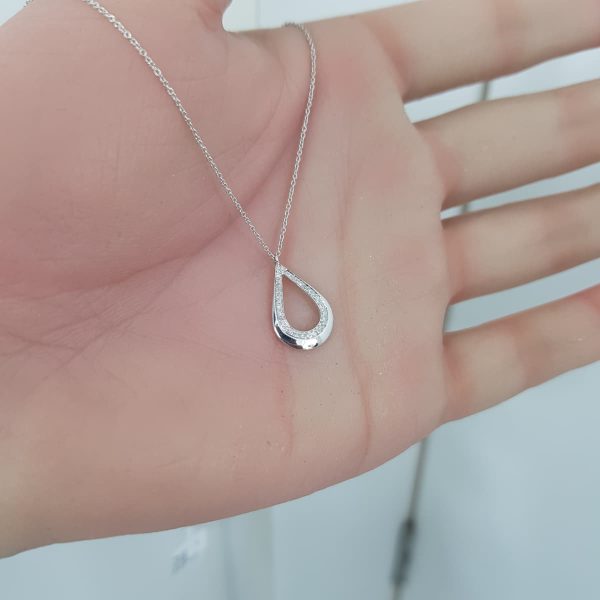 White Gold Diamond Pendant - P5448