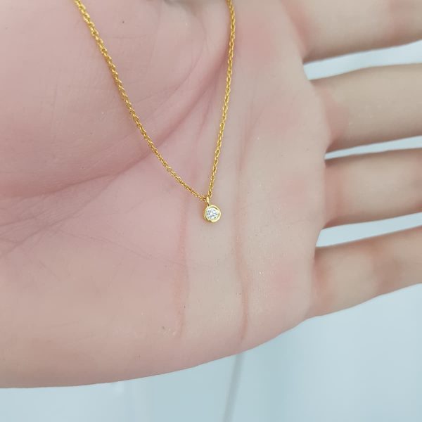 Yellow Gold Diamond Pendant - P2924