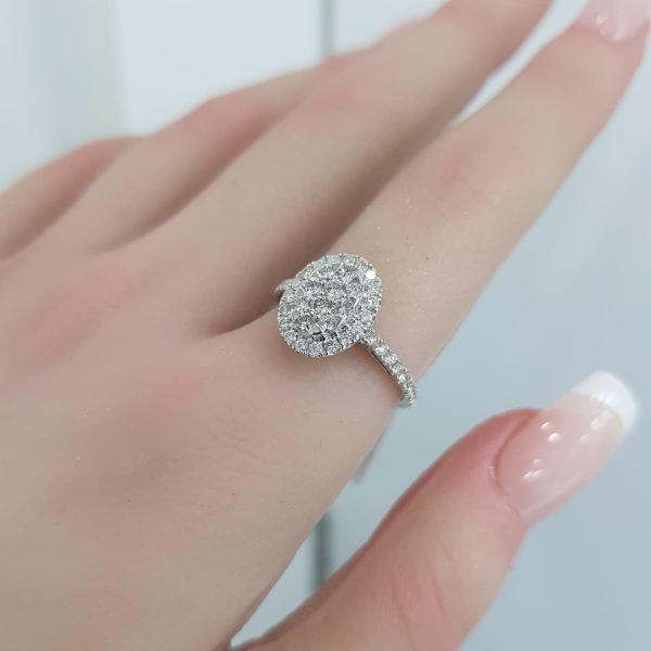 White Gold Diamond Ring - R7553