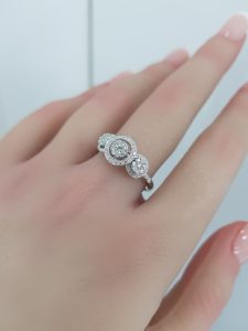 White Gold Diamond Ring - R7618