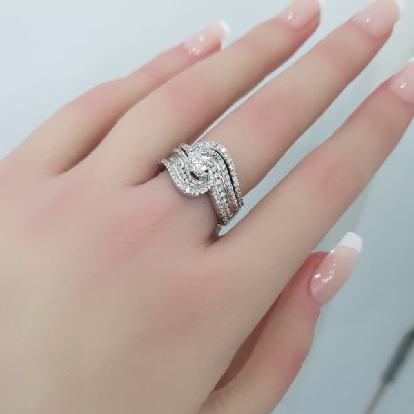 Twins Diamond Rings - T3642