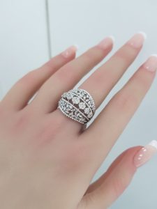 White Gold Diamond Ring - R7581