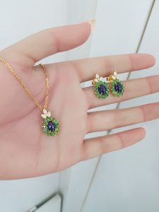 Yellow Gold Diamond Set - P5530 & E6518