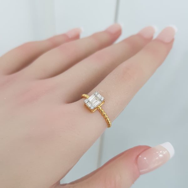 Yellow Gold Diamond Ring - R7655