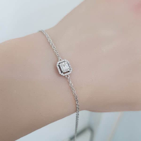 White Gold Diamond Bracelet - B5974