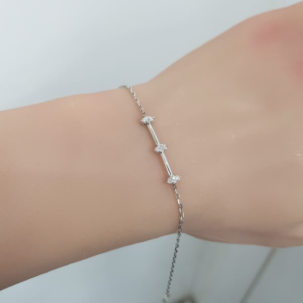 White Gold Diamond Bracelet - B0898