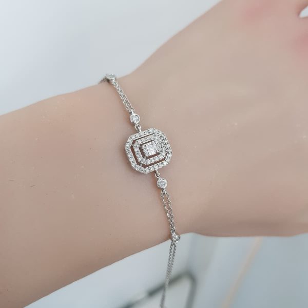 White Gold Diamond Bracelet - B5975