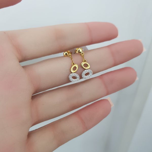 Yellow Gold Diamond Earrings - E3476