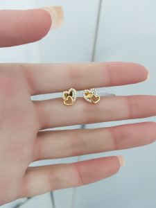 Yellow Gold Diamond Earrings - E4847
