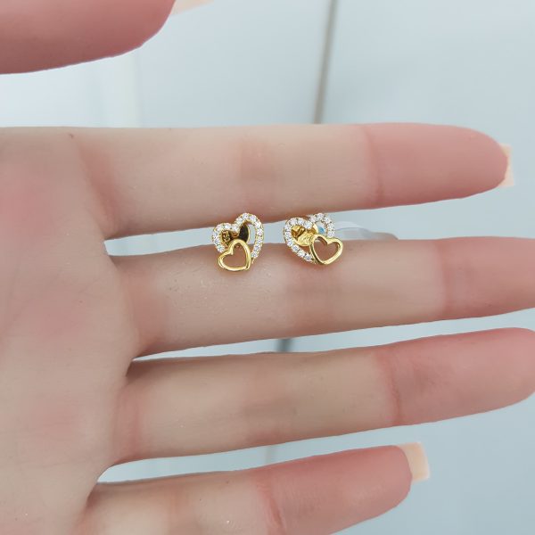 Yellow Gold Diamond Earrings - E4847