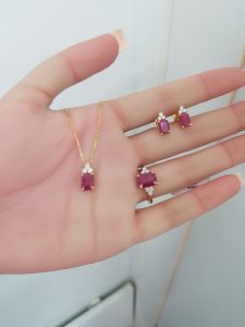 Yellow Gold Diamond Set with Natural Rubies - E4873, P5344 & R4503