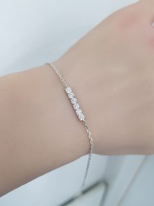 White Gold Diamond Bracelet - B6009