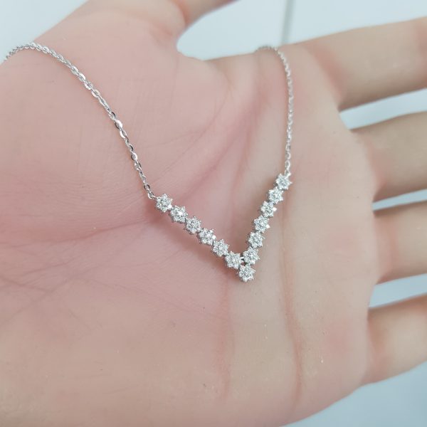 White Gold Diamond Pendant - P5558
