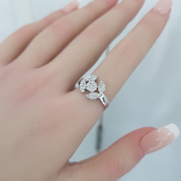 White Gold Diamond Ring - R4507