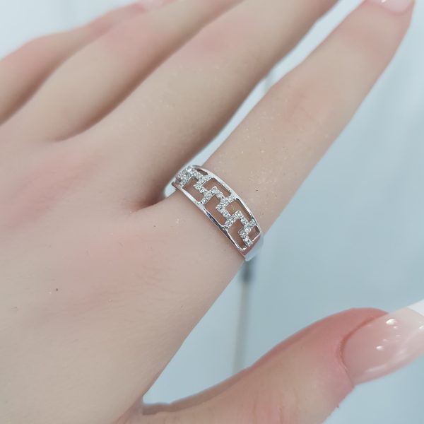 White Gold Diamond Ring - R4165