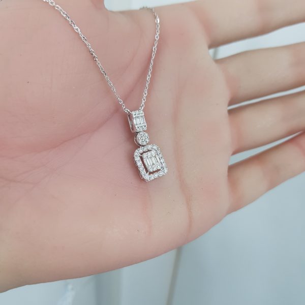 White Gold Diamond Pendant - P5527
